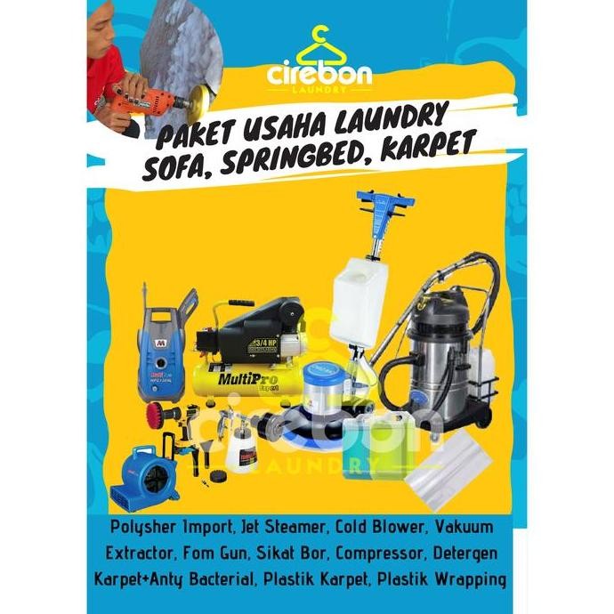 TERLARIS - Paket Usaha Laundry Cuci Karpet,Sofa, Springbed (KASORBED)