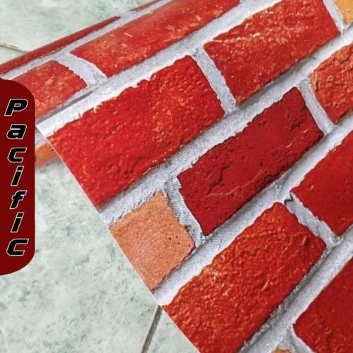 Promo Dtg Wallpaper Dinding Motif Batu Bata Merah 45 X 8 Meter Wallstiker Dekorasi Rumah Gh180