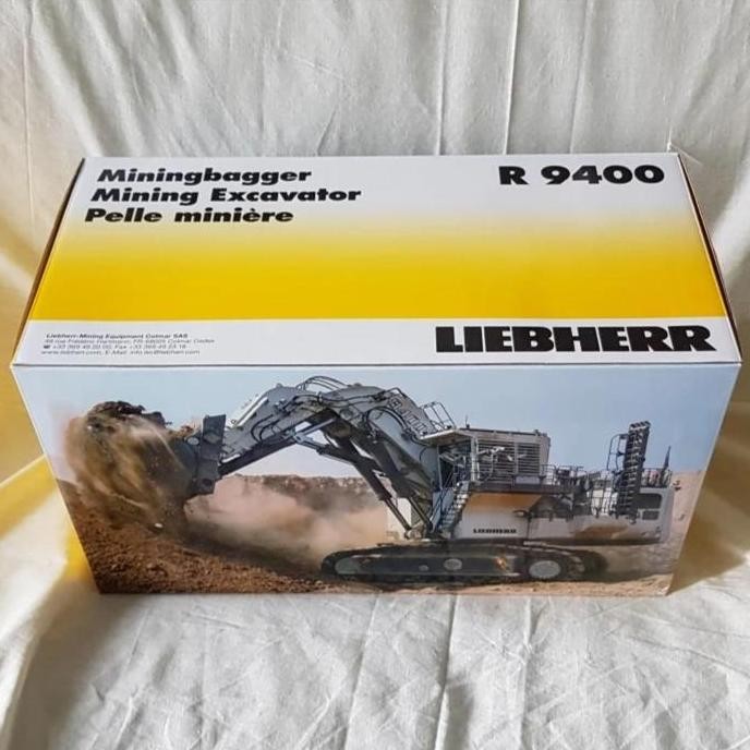 NZG 1/50 Excavator Liebherr R9400 Front Shovel Diecast Miniatur Asli