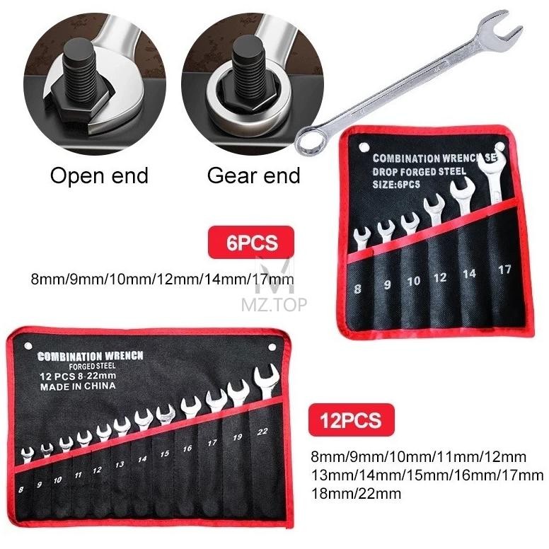 ready cod1 set 14 pcs 8-24mm spanner set full set kunci ring pas perkakas/ kunci ring pas set kunci 