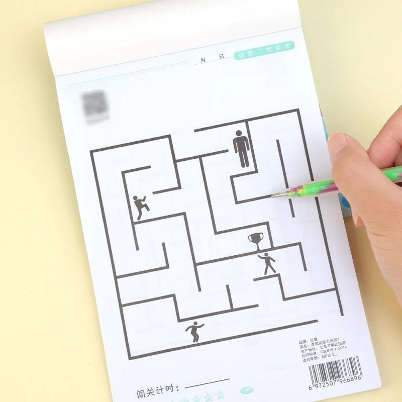 Buku Maze Anak 3Pcs Buku Labirin 64 Halaman Buku Labirin Game Buku Mencari Jejak Buku Maze Labirin