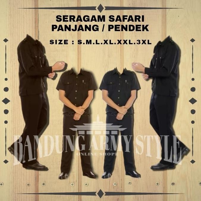 Seragam Safari Security Coklat Terbaru.SERAGAM SAFARI.SAFARI SATPAM