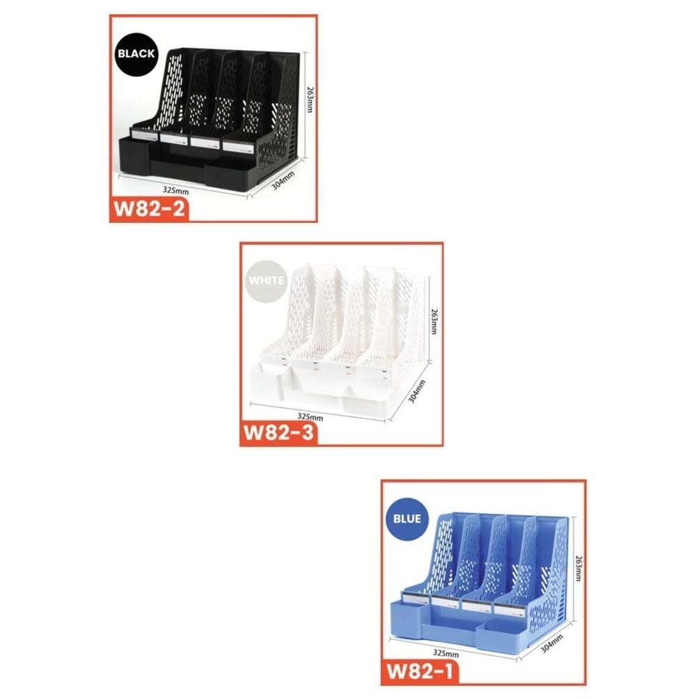 

TERLARIS Rak Penyimpanan Plastik / Rak Buku Sekat / Desktop Organizer File / Stationery Kit Siap kirim