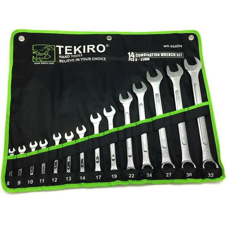 TERLARIS TEKIRO LENGKAP Kunci 8-32 mm Kunci Ring Pas Combination Wrench Siap kirim
