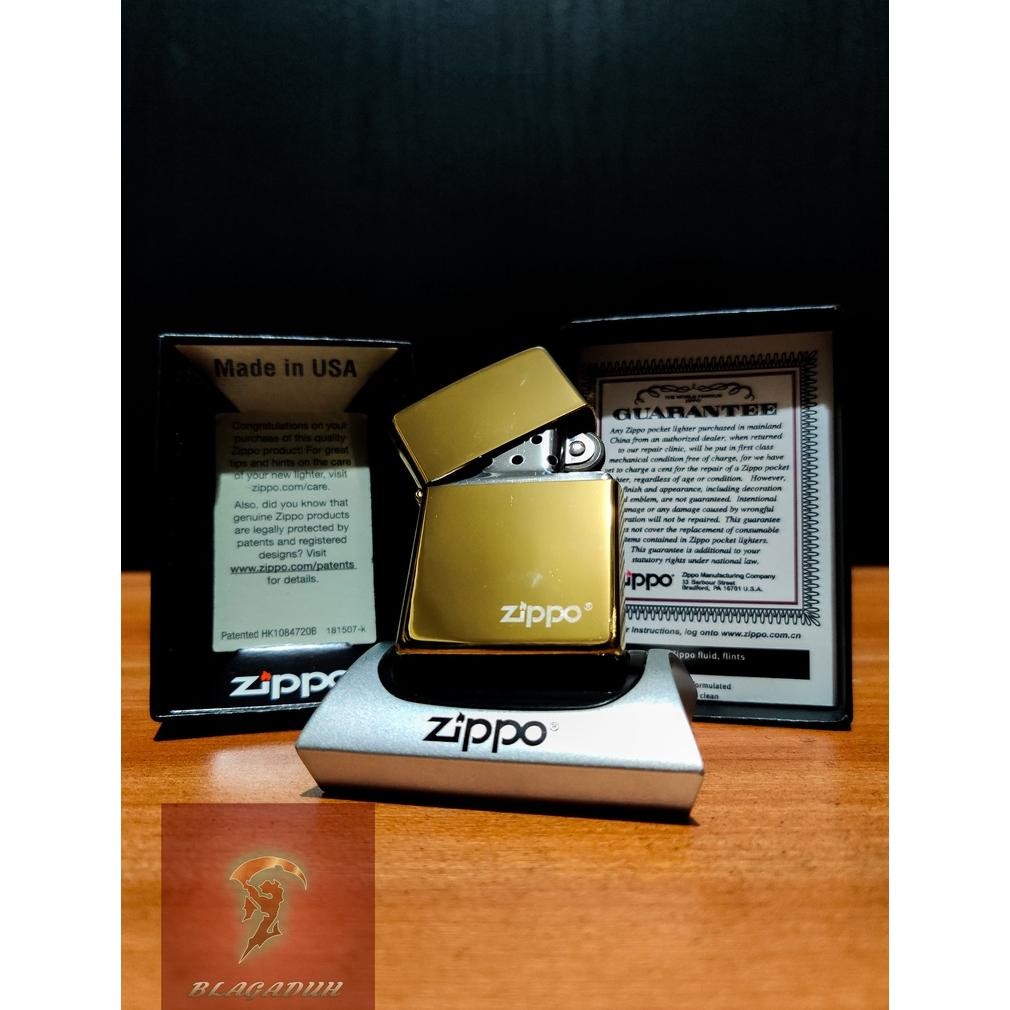 ZIPPO ORIGINAL GOLD CHROME ZIPPO TITLE 315Z MADE IN USA