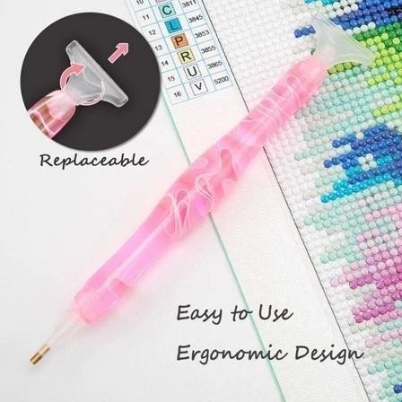 

Premium Handmade Point Drill Pen /DIY Diamond Painting Pen/ Pena Lukisan Berlian Alat Bordir/ Pena Bor Berlia High Quality
