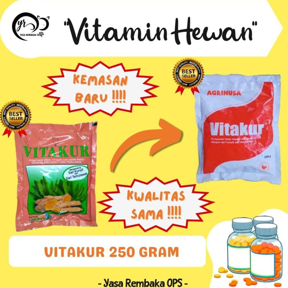 Terlaris VITAKUR 250gr - Vitamin Herbal Hewan Ternak Terbaru
