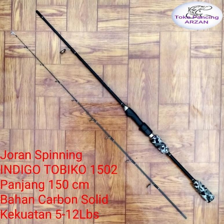 Fx-2 Ok75 Joran Spinning Indigo Tobiko Panjang 135,150 & 165 Carbon Solid Original