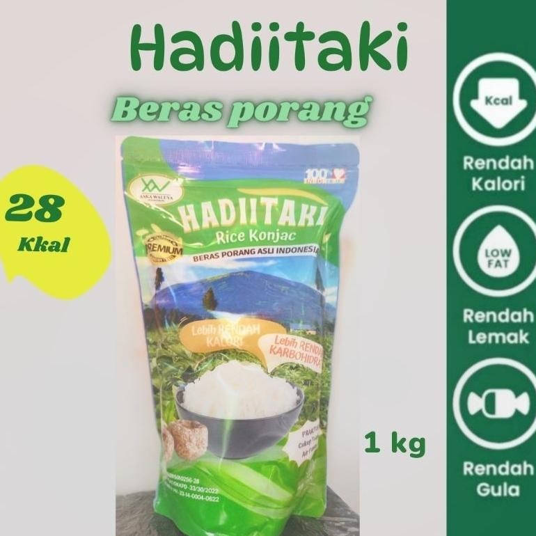 

HADIITAKI beras porang /shirataki rice konjac beras low kalori 1 kg organik