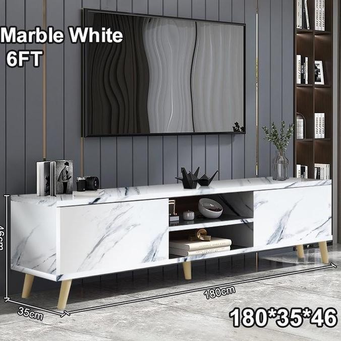 Tv Cabinet/Almari Tv/Rak Tv Kayu /Rak Tv/Tvconsole/Tv Rack/White Color/Tv Media Storage Cabinet/Kabi