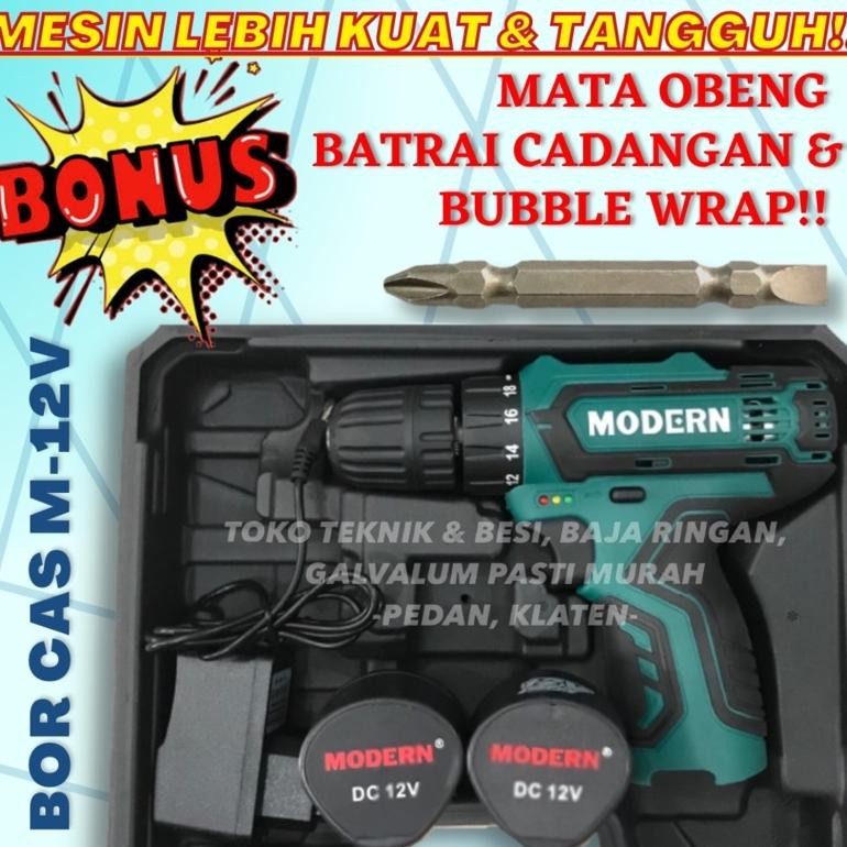 Bor Cas Batrai 10mm M-13 dan M-12 Cordless M13set/ M12 Borcas batrai M 13 set/ M13 MODERN 12V