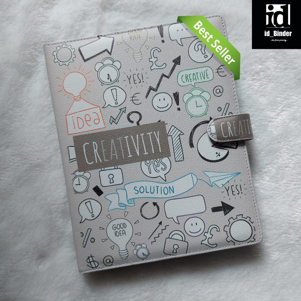 

TERLARIS Binder Printing Motif Creativity Kulit Sintetis A5/B5 Siap kirim