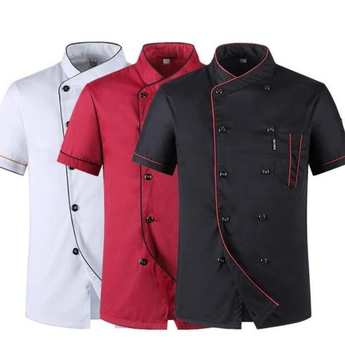 Seragam Chef Seragam Koki Baju Koki Lengan Pendek Original