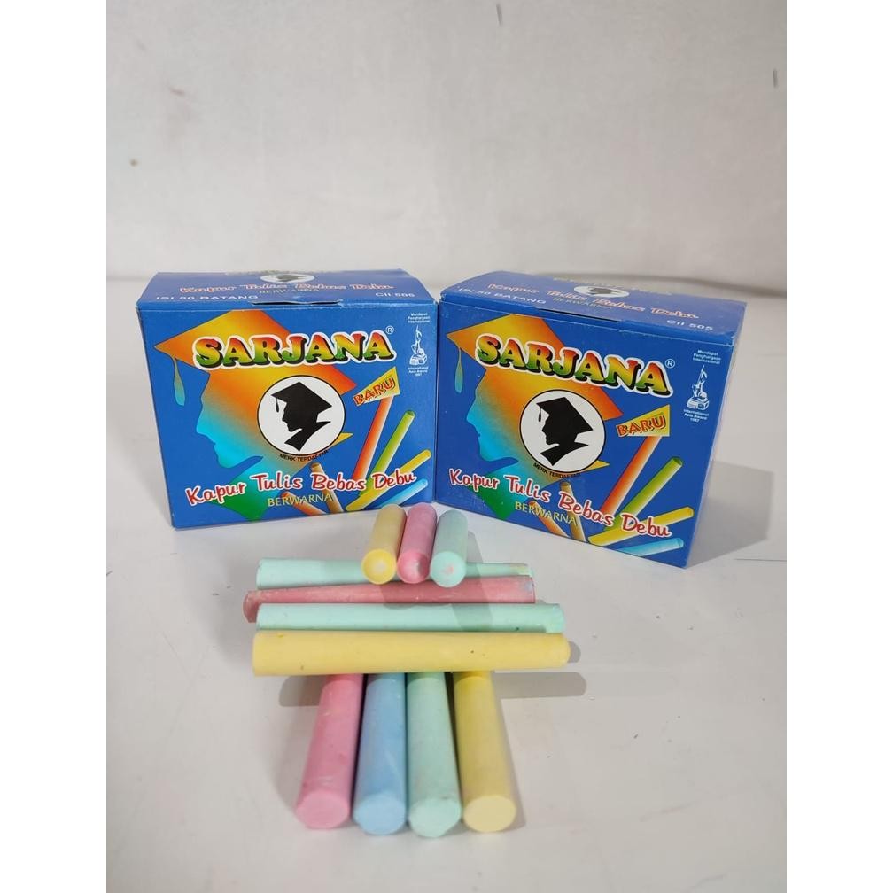 

Hemat Kapur Tulis Sarjana Berwarna Isi 50 Batang Kualitas Tertinggi