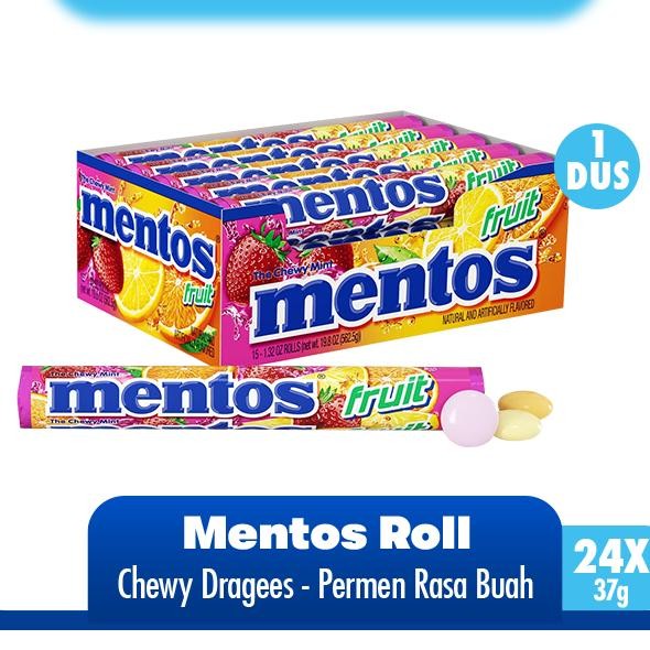 

Mento Chewy Dragee Fruit Roll 888G Permen Raa Buah 1 Bo