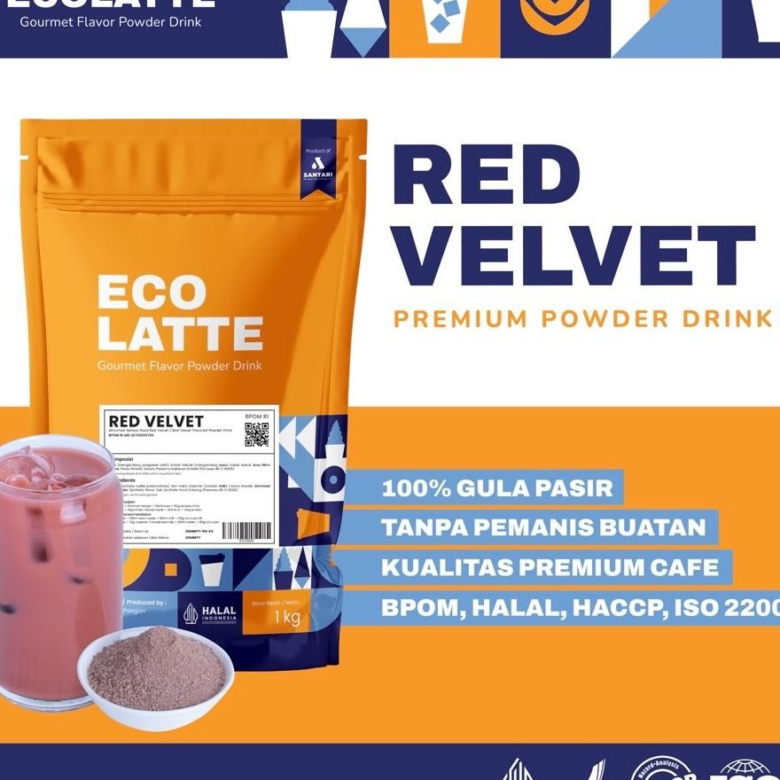 

Ecolatte Red Veet Bubu Numan 1 G Powder Drin Ena Halal Bpom Umm