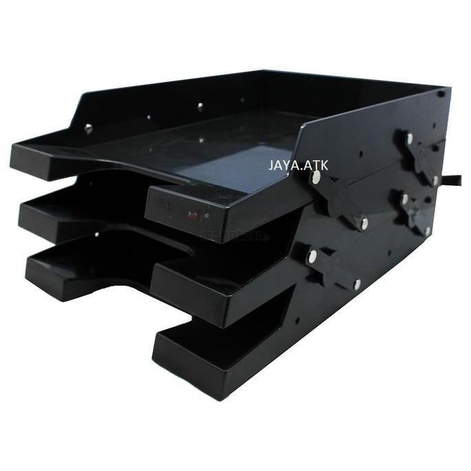 

HRG DISKON RAK KERTAS DOKUMEN SUSUN 3 TINGKAT ELEVATED TRAY LETTER TRAY PLASTIK