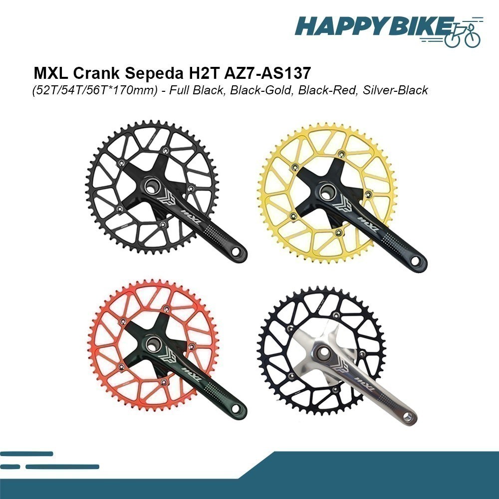 MXL Crankset Sepeda Lipat /Sepeda Roadbike 56T Hollowtech HT2 Single Chainring AZ7-AS137 Armset