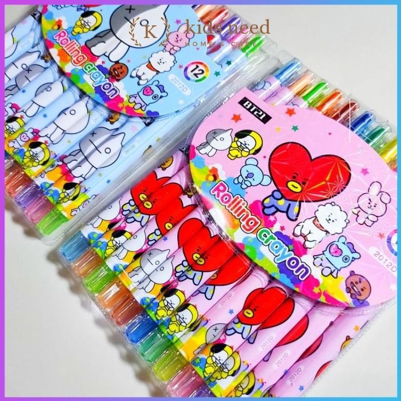 

Promo Krayon Putar Panjang 12 Warna /Crayon Putar Panjang 12 Warna/Rolling Crayon/Oil Pastel