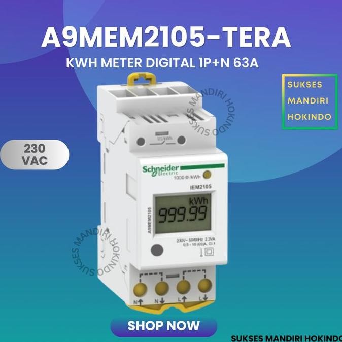KWH Power Meter 1 Phase 63 Ampere Digital Schneider 230 VAC ORI SNI