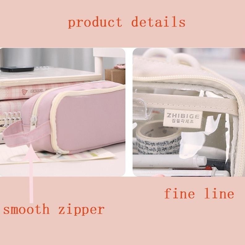 

Waktu Terbatas Ins Pencil Case Large Capacity Pencil Case Simple Japanese Stationery Storage Bag School Office Supplies