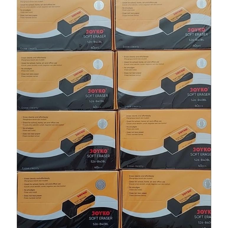 

Terpopuler ( 10 Pcs ) Penghapus Joyko / Eraser Joyko B40L / Eraser 526 B40P Hitam+Putih