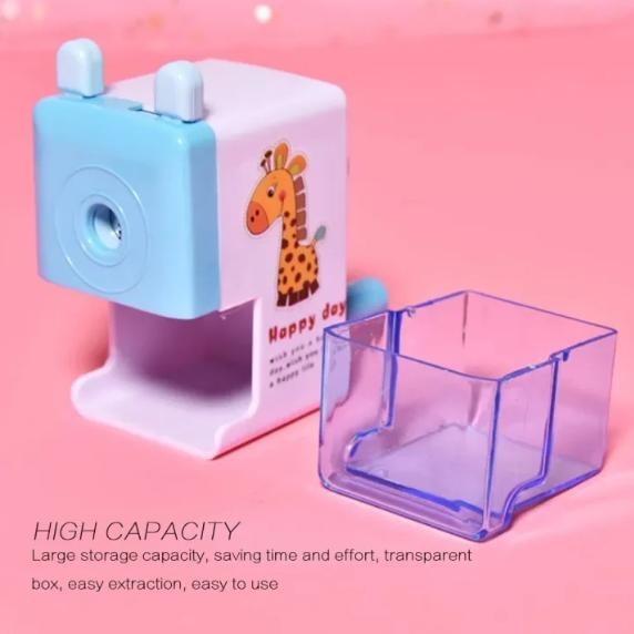 

Tahan Lama Rautan Serutan Pensil Putar Gaya Kartun Sharpener Rautan Meja 4 Warna