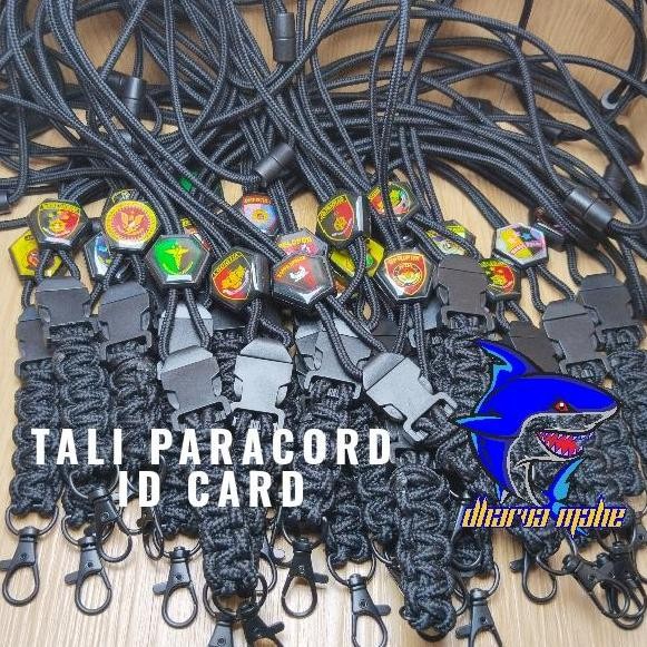 

BRG BARU LANYARD ID CARD LOGO, TALI TACTICAL, TALI PARACORD, ID CARD CUSTOM LOGO,POLISI, KEMENTRIAN,LEMBAGA,DINAS