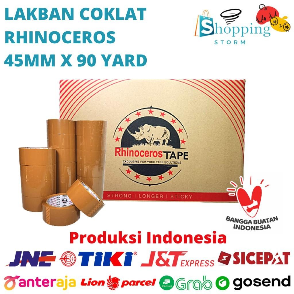 

Lakban Coklat Rhinoceros Tape 2 Inci 45Mm X 90 Yard @72Pcs/Dus