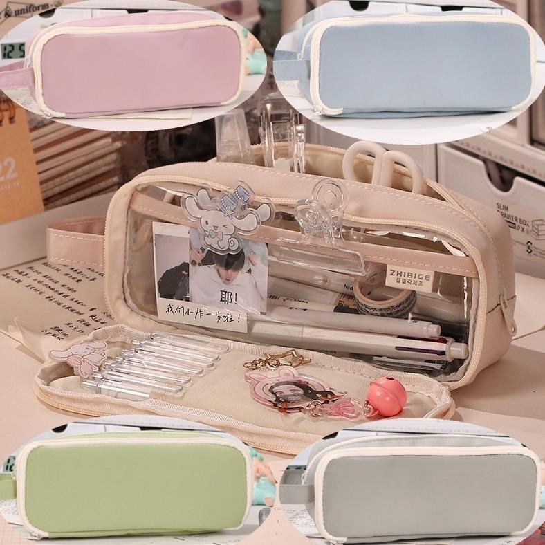 

Rekomendasi Ins Pencil Case Large Capacity Pencil Case Simple Japanese Stationery Storage Bag School Office Supplies