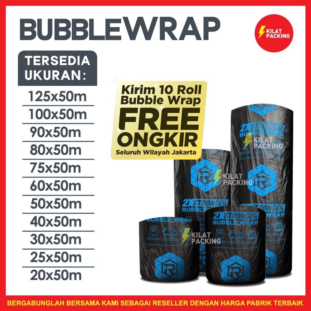 

Bubble Wrap Rusfet Hitam 20Cm X 50M Tebal Plastik Bubblewrap Roll