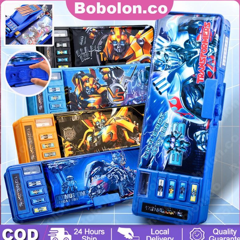 

NEW!!! Transformer Password Pencil Case Anak Kode Sandi Kunci Kombinasi Tombol Multifungsi Tempat Pensil Dua Sisi Tahan Air Dengan Rautan Pensil Tempat Pensil Berkapasitas Besar