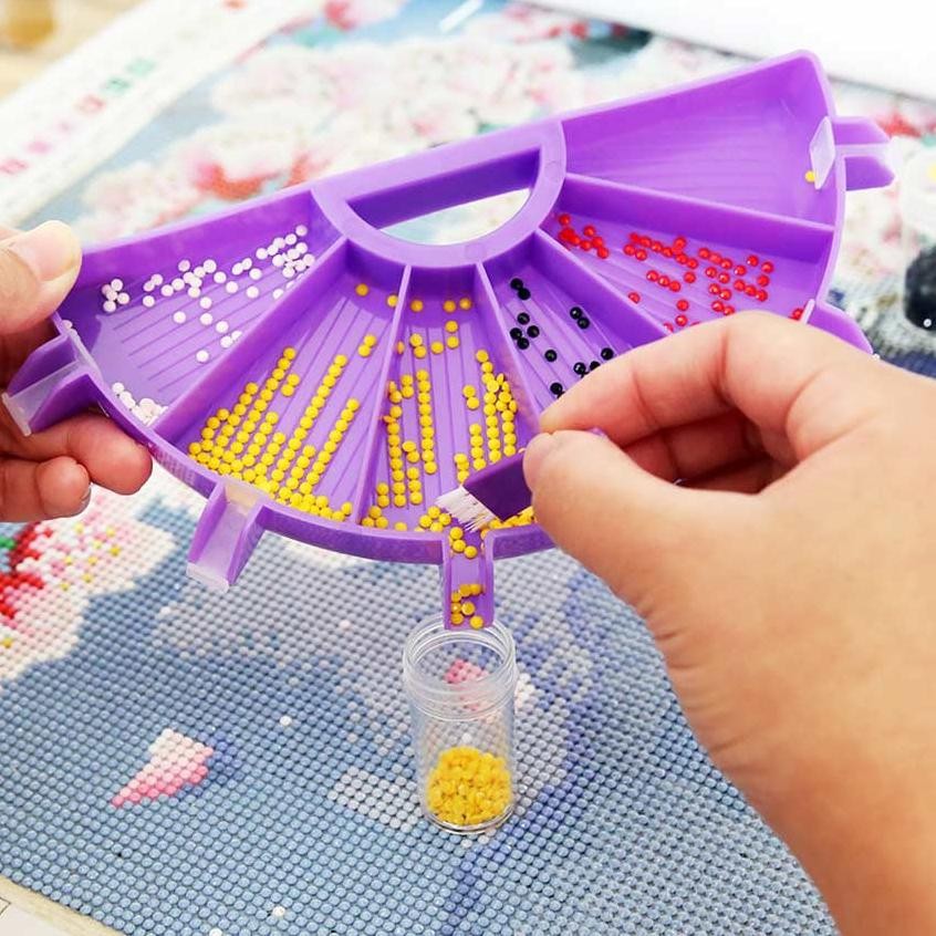 Premium 5D DIY Diamond Painting Set Tool Kit / Peralatan Alat Tray Pen Glue Accessories Alat Diamond
