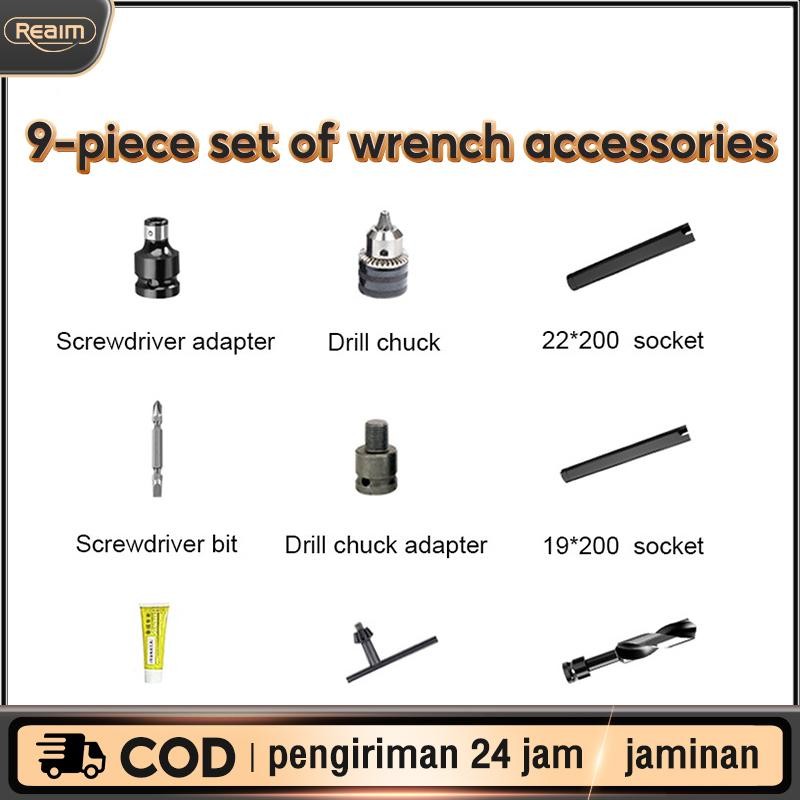 Reaim Cordless Impact Wrench Aksesoris 288V Aksesoris Sekrup