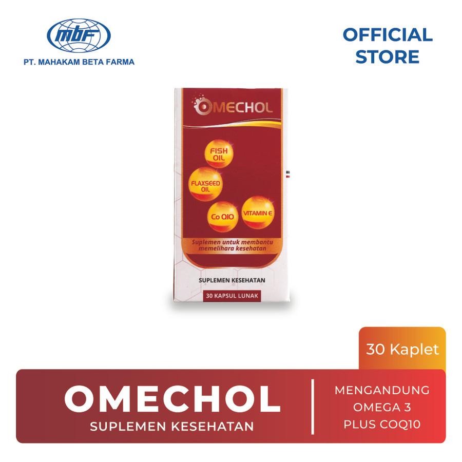 Omechol Suplemen Kesehatan Mengandung Omega 3 Plus Coq10 - 30 Kapsul