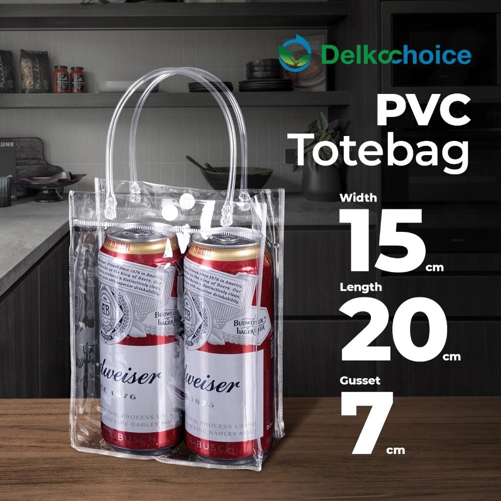 

Tas Mika Pvc Tote Bag Transparan Goodie Bag Hampers Souvenir Ultah Polos Premium Delkochoice