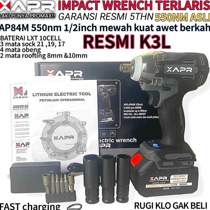 Promo | Impact Wrench Apr Japan 450Nm New Standart Facelift Ap84 Pembuka Baut