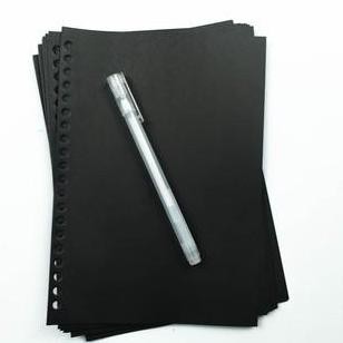 

Hot Promo !!! [Tulis Id] Basic Black Paper Loose Leaf Hitam 100 Gsm 200 Gsm 25 Lbr Blank Grid Dotted