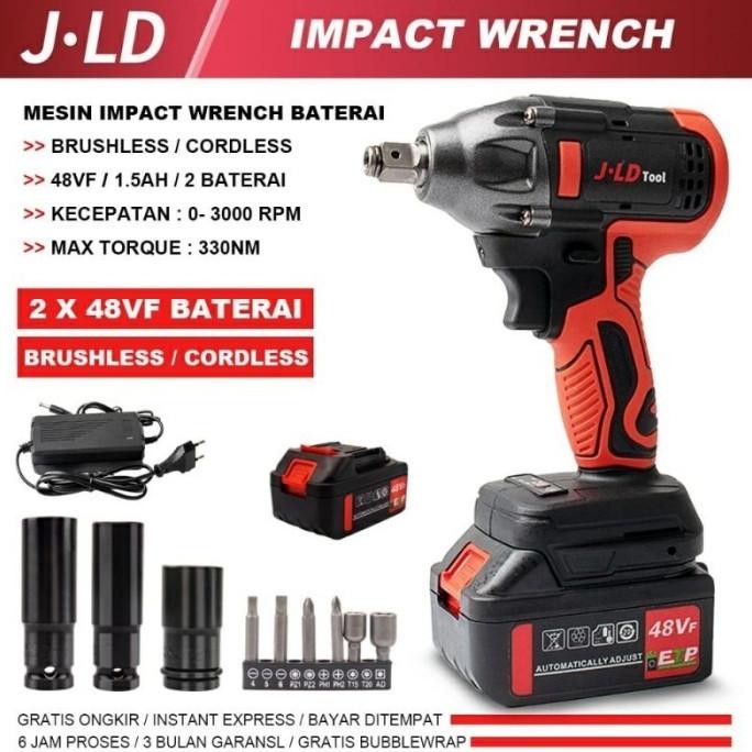Promo | Jld Cordless Impact Wrench Brushless 48 V Jv88
