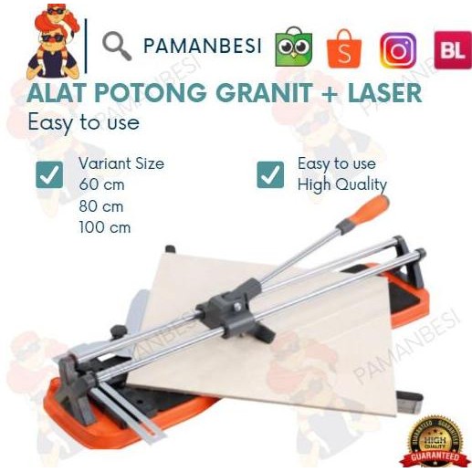 Promo | Alat Potong Keramik Granit Manual 80 Cm Laser / Tile Cutter 80Cm