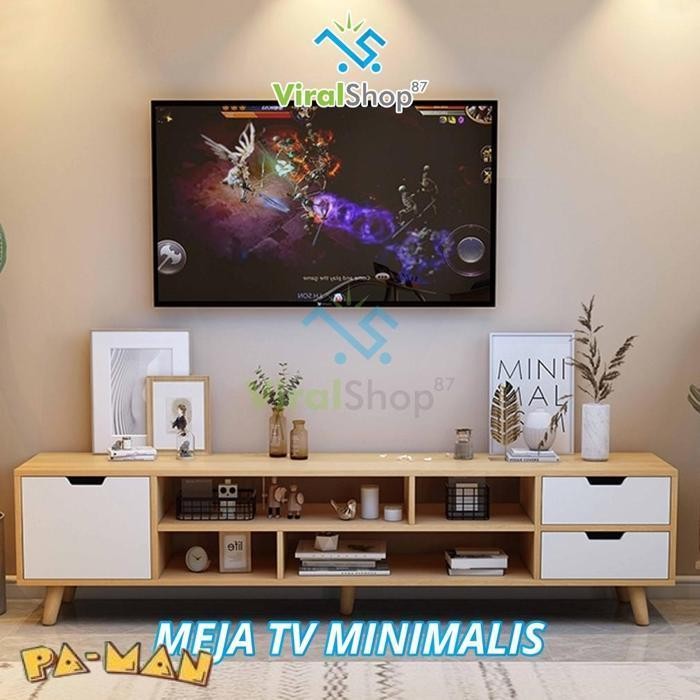 NEW RAK TV MINIMALIS BUFET TV MINIMALIS KAYU MODERN JUMBO MEJA TV