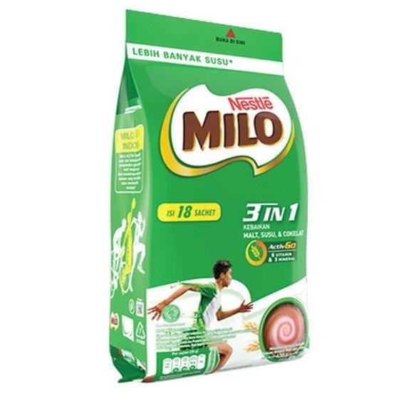 

Ready stock] Nestle Milo Active Go 3in1 Chocolate Drink isi 18 Sachet