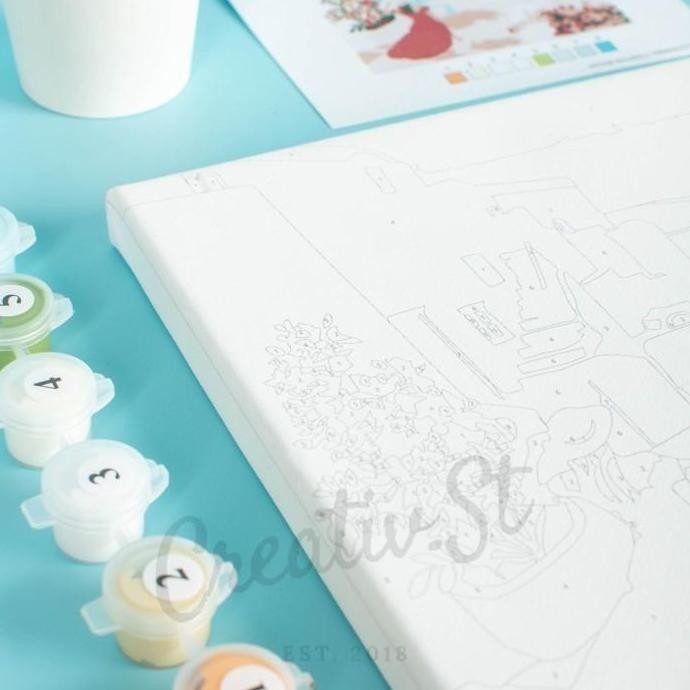 

Segera Miliki !!! Paint By Number 20X20Cm Flowers Series [Kreate Kit] Diy Painting Kit Canvas Kanvas Lukis