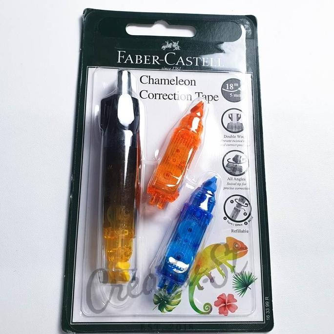 

Spot Barang !!! Faber Castell Faber-Castell Chameleon Correction Tape Tip Ex Kertas