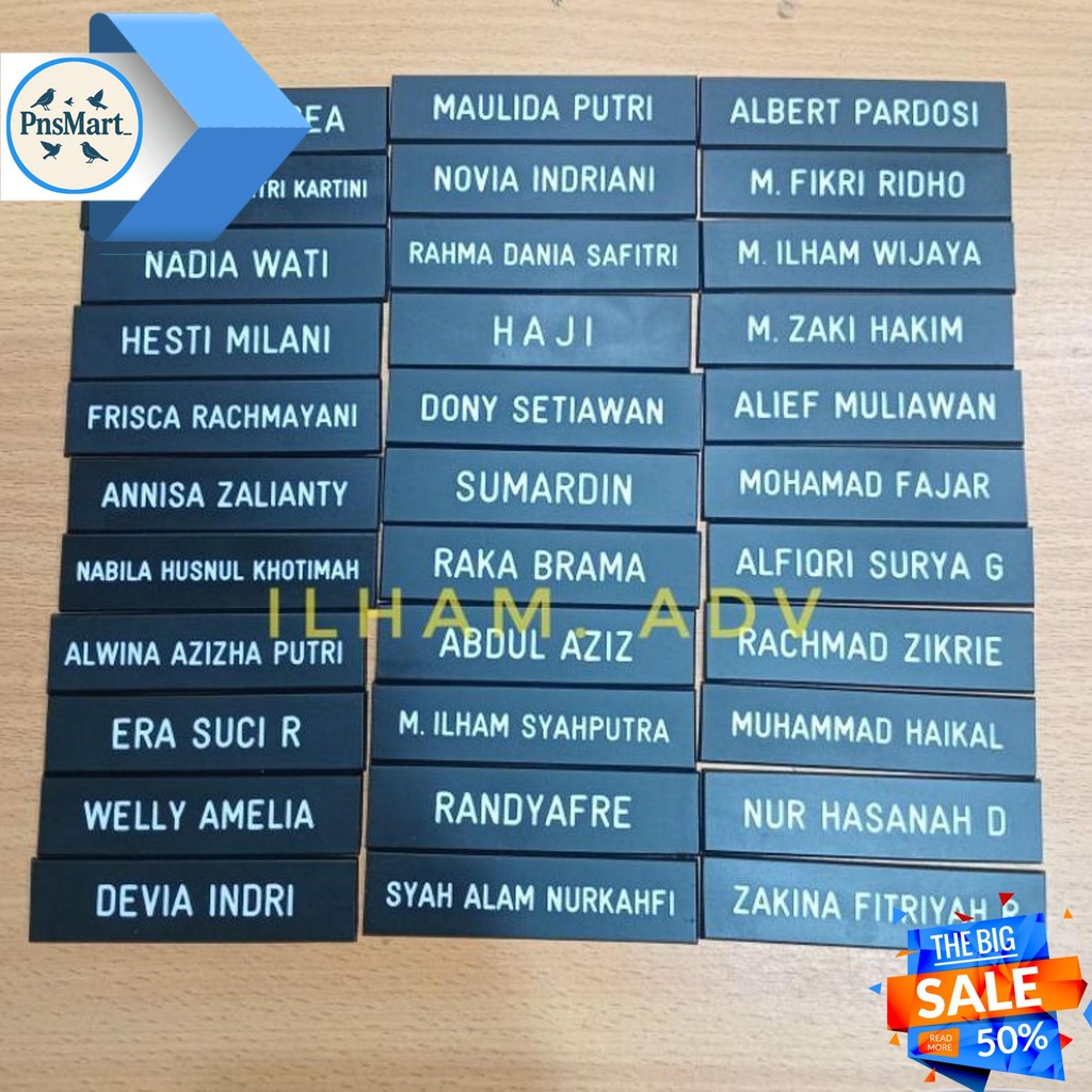 

PAPAN NAMA DADA NAMETAG DOFF DAN PIN KORPRI SEPUH EMAS KULIT JERUK~ MAGNET