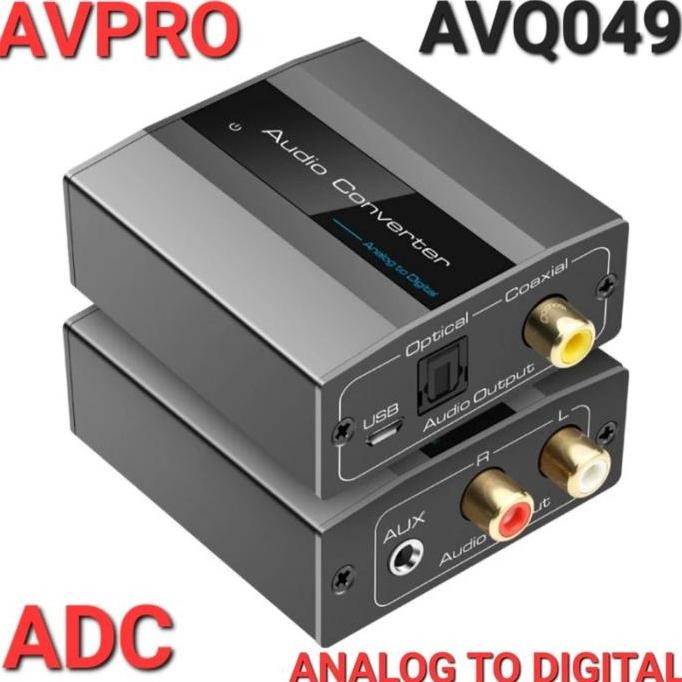 AVPRO AVQ049 Analog to Digital Audio Converter ADC 48kHz RCA & 3.5mm
