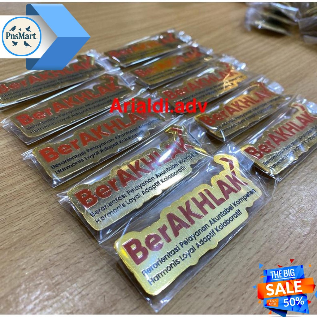PIN BERAKHLAK KUNINGAN DISEPUH EMAS MAGNET PIN BERAKHLAK KUNINGAN MAGNET