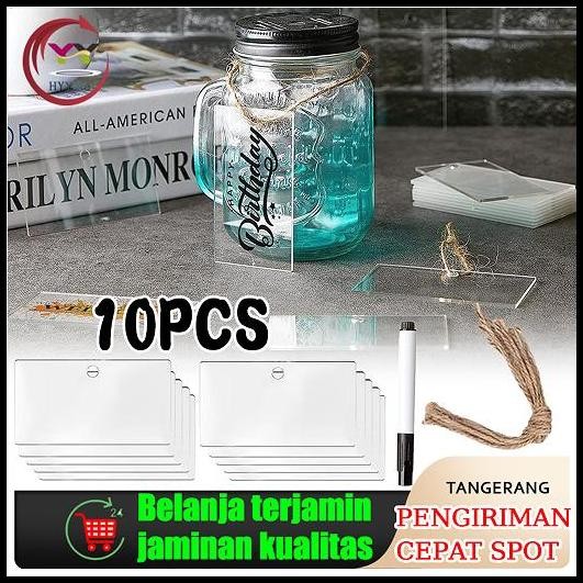 

10Pcs Acrylic Label Basket/Label Keranjang/Price Tag Label Label Harga