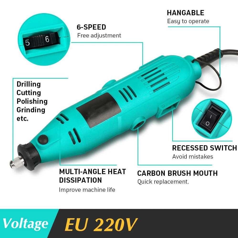 DIE GRINDER SET GRINDER AND POLISHER CUTTING ELECTRIC 350 PCS - DG350