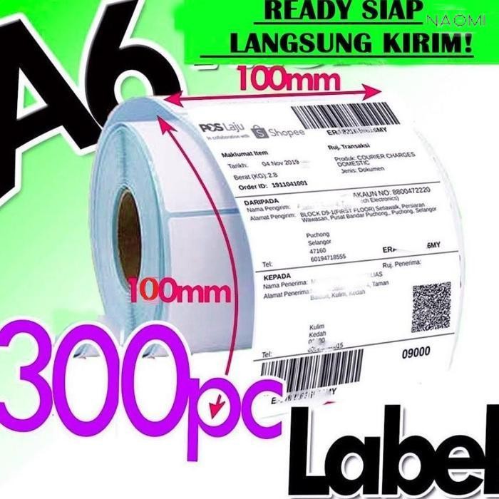 

Baru Smartcom ~ Kertas Label Sticker Barcode 100X150Mm Kertas Stiker Thermal Isi 500Pcs